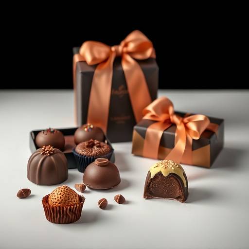 Packaging design for gourmet chocolates.